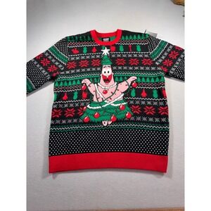 SpongeBob SquarePants Patrick Star Ugly Christmas Sweater Mens XL Holiday Knit